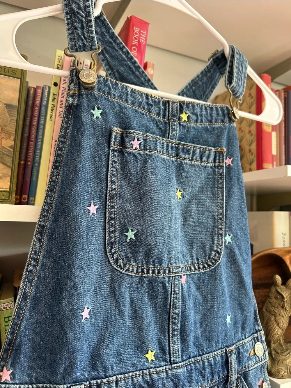 GAP Denim Overalls in Classic Blue with Navy Label